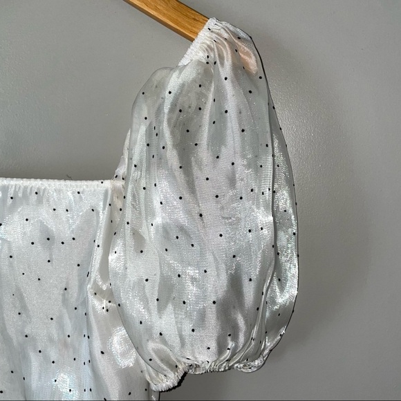 NWT Misguided Puff Sleeve Crop Top - Picture 5 of 10